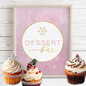 Blush Pink Snowflake Dessert Bar Teken