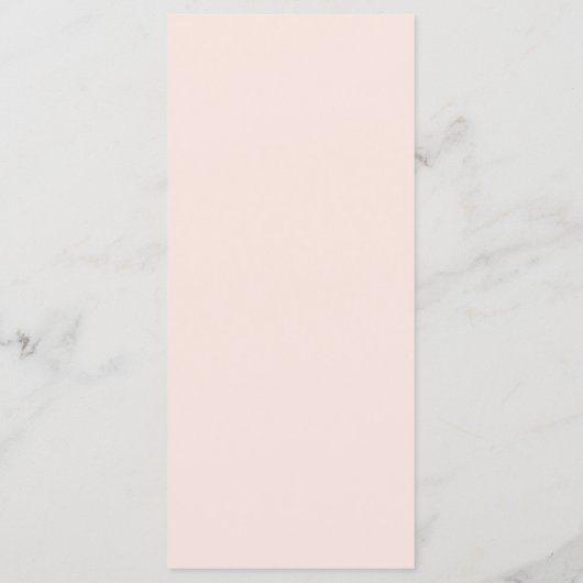 Blush Pink Snowflake Winter Weddenschap Menu (Achterkant)