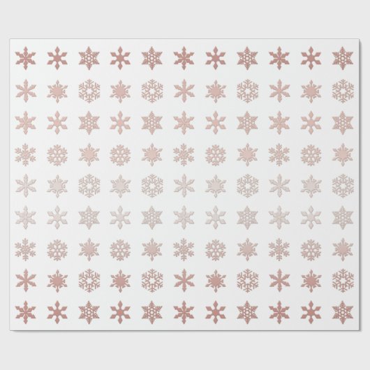 Blush Pink Snowflakes gepatterd Cadeaupapier (Vlak)