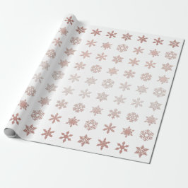 Blush Pink Snowflakes gepatterd Cadeaupapier