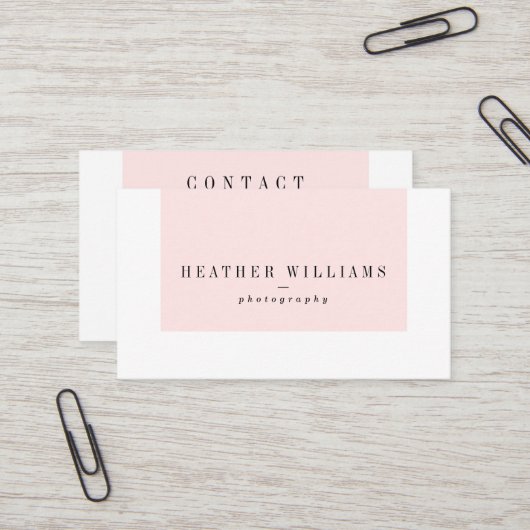 Blush Pink Social Media Visitekaartjes (Voorkant / Achterkant in situ)