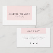 Blush Pink Social Media Visitekaartjes (Voorkant / Achterkant)