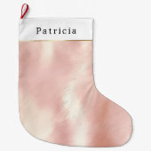 Blush Pink Southwest Cowhide Christmas Grote Kerstsok (Voorkant)