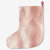 Blush Pink Southwest Cowhide Christmas Grote Kerstsok (Achterkant)