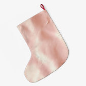 Blush Pink Southwest Cowhide Christmas Grote Kerstsok (Achterkant (Hangend))