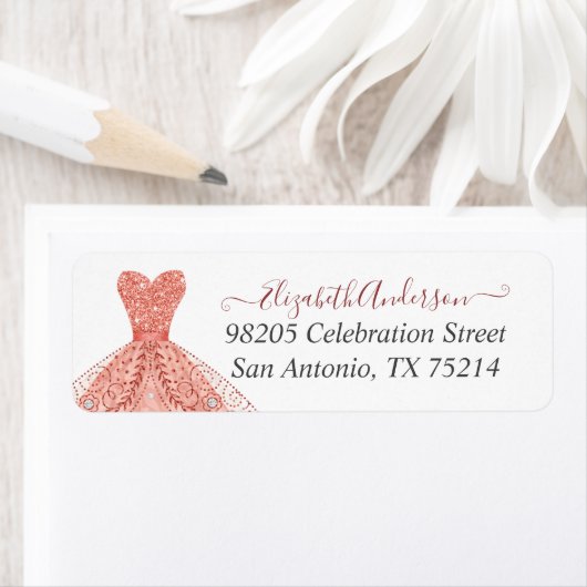 Blush Pink Sparkle Dress Girly Roos Gold Etiket (Insitu)