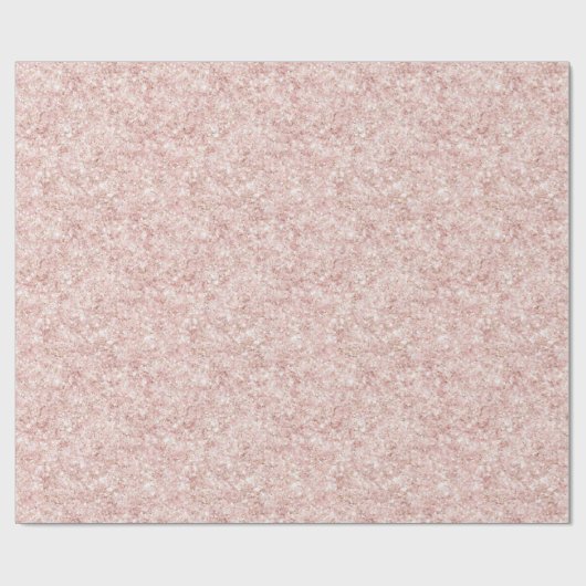 Blush Pink Sparkle Glitter Birthday Cadeaupapier (Vlak)
