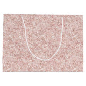 Blush Pink Sparkle Glitter Birthday Groot Cadeauzakje (Achterkant)