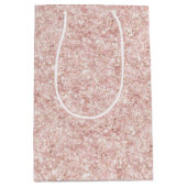 Blush Pink Sparkle Glitter Birthday Medium Cadeauzakje (Voorkant)