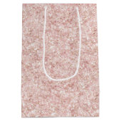 Blush Pink Sparkle Glitter Birthday Medium Cadeauzakje (Achterkant)