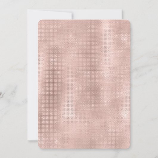 Blush Pink Sparkle Glitzy Black Glitter Wimpers Kaart (Achterkant)