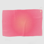 Blush Pink Sparkle Golf Handdoek met Haak (Horizontaal)