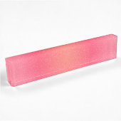 Blush Pink Sparkle Gradient Desk Nameplate Naambordje