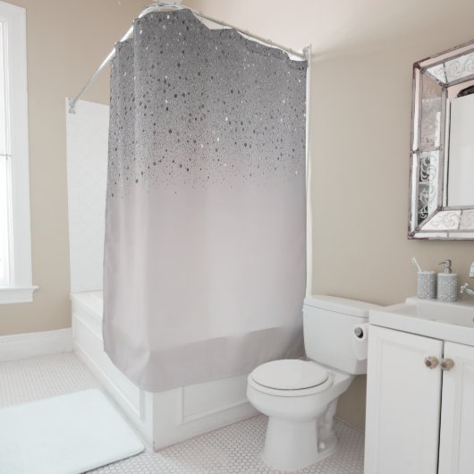 Blush Pink Sparkly Glitter Douchegordijn (In situ)