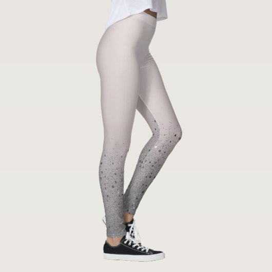 Blush Pink Sparkly Glitter Leggings (Rechts)