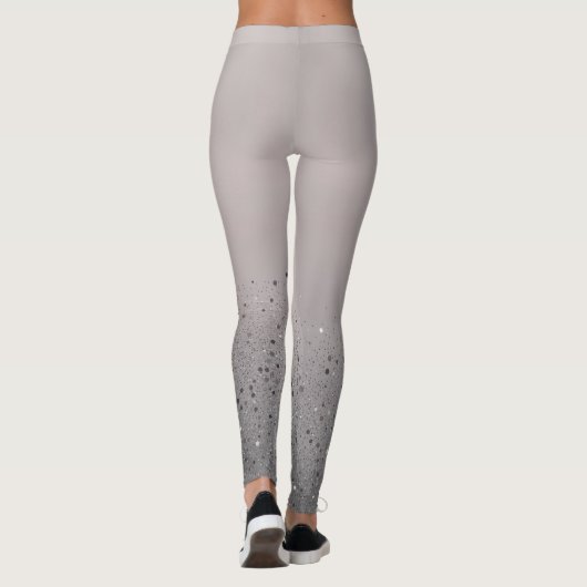 Blush Pink Sparkly Glitter Leggings (Achterkant)