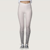 Blush Pink Sparkly Glitter Leggings (Voorkant)