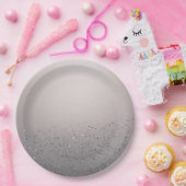 Blush Pink Sparkly Glitter Sweet 16 Birthday Party Papieren Bordje (Feest)