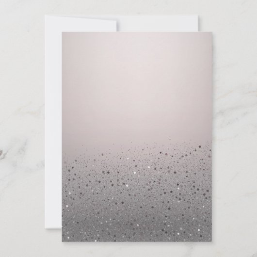 Blush Pink Sparkly Glitter Sweet 16 Crown Party Kaart (Achterkant)