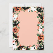 Blush Pink Spooky Halloween Kids Verjaardagsfeestj Kaart (Achterkant)