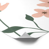 Blush Pink Spring Floral Wedding Seating Chart Poster (Hoek)