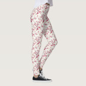 Blush Pink Spring Rustic Bohemian Floral Leggings (Rechts)