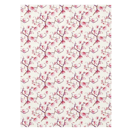 Blush Pink Spring Rustic Bohemian Floral Tafelkleed (Voorkant)