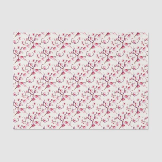 Blush Pink Spring Rustic Bohemian Floral Tissuepapier (Voorkant)