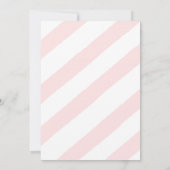 Blush Pink Sprinkle Stripes Gold Glitter Birthday Kaart (Achterkant)