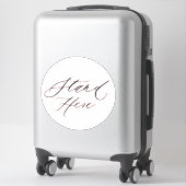 Blush Pink Stand Hier 6 Voeten Grote Vloer Marker Sticker (Koffer)