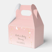 Blush Pink Star Moon Baby shower Bedankdoosjes (Achterkant)