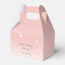 Blush Pink Star Moon Baby shower Bedankdoosjes