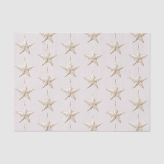 Blush Pink Star Ornaments Christmas Tissuepapier (Voorkant)