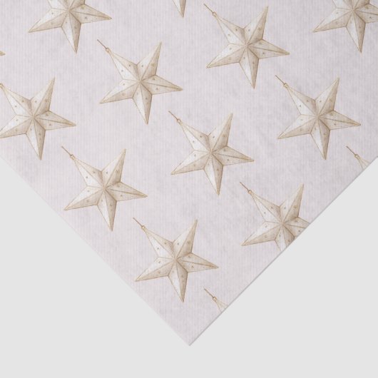 Blush Pink Star Ornaments Christmas Tissuepapier (Detail)