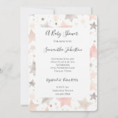 Blush Pink Stars Baby shower Kaart (Voorkant)