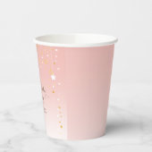 Blush Pink Stars Moon Baby shower Papieren Bekers (Links)