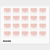 Blush Pink Stars Moon Baby shower Vierkante Sticker (Vel)