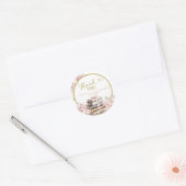 Blush Pink Storybook Baby shower Bedankt Sticker (Envelop)