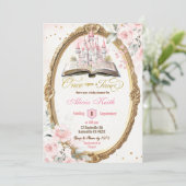 Blush Pink Storybook Baby shower Kaart (Staand voorkant)