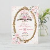 Blush Pink Storybook Prinses 1e verjaardag Kaart (Staand voorkant)