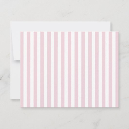 Blush Pink Stripe Minimalist a Note From Flat Note Kaart (Achterkant)