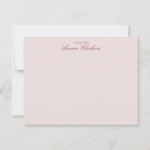 Blush Pink Striped Modern Stationery Note Kaart (Voorkant)