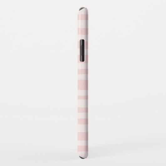 Blush Pink Stripes Roos Monogram Gepersonaliseerd Case-Mate iPhone Case (Achterkant/rechts)