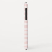 Blush Pink Stripes Roos Monogram Gepersonaliseerd Case-Mate iPhone Case (Achterkant/links)