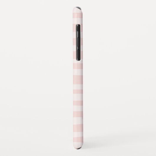 Blush Pink Stripes Roos Monogram Gepersonaliseerd Case-Mate iPhone Case (Achterkant/links)