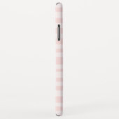 Blush Pink Stripes Roos Monogram Gepersonaliseerd Case-Mate iPhone Case (Achterkant/rechts)