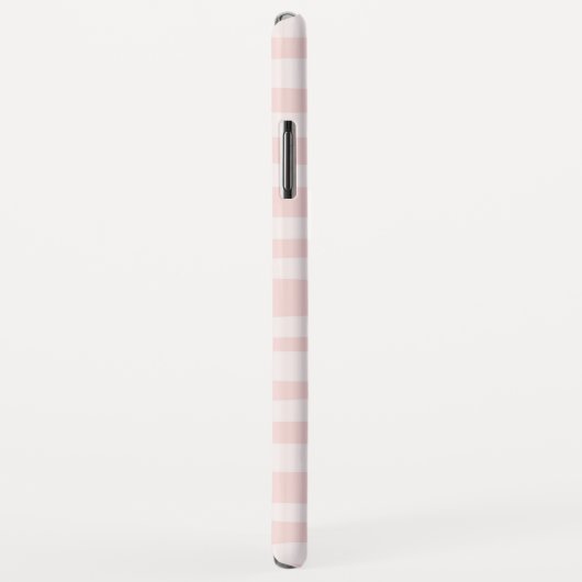 Blush Pink Stripes Roos Monogram Gepersonaliseerd Case-Mate iPhone Case (Achterkant/rechts)