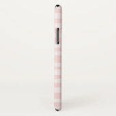 Blush Pink Stripes Roos Monogram Gepersonaliseerd Case-Mate iPhone Case (Achterkant / rechts)