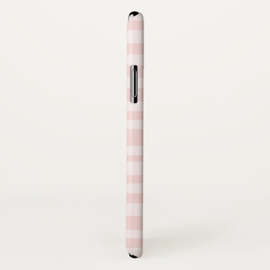 Blush Pink Stripes Roos Monogram Gepersonaliseerd Case-Mate iPhone Case (Achterkant / rechts)