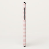 Blush Pink Stripes Roos Monogram Gepersonaliseerd Case-Mate iPhone Case (Achterkant/links)
